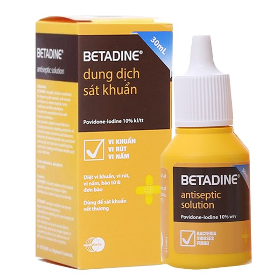 Betadine 10 Percent 30ml Vietnam Trusted Disinfectant Solution
