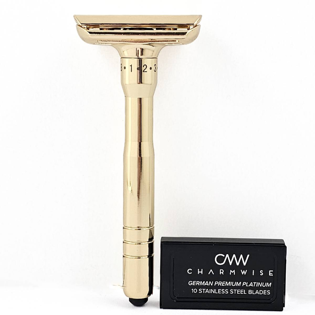 Charmwise Safety Razor Easy Reload with 10 Free Blades MY