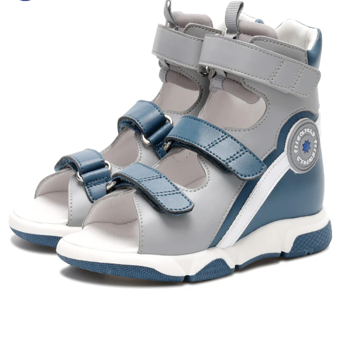 Orthopedic Kids Shoes UAE Supportive Grey Navy Design