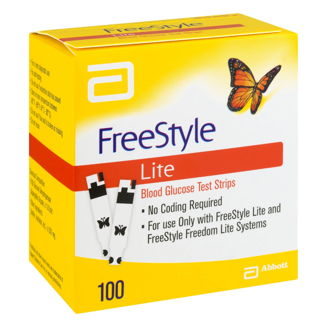 FreeStyle Lite Glucose Strips 100ct Pack for Clinics USA