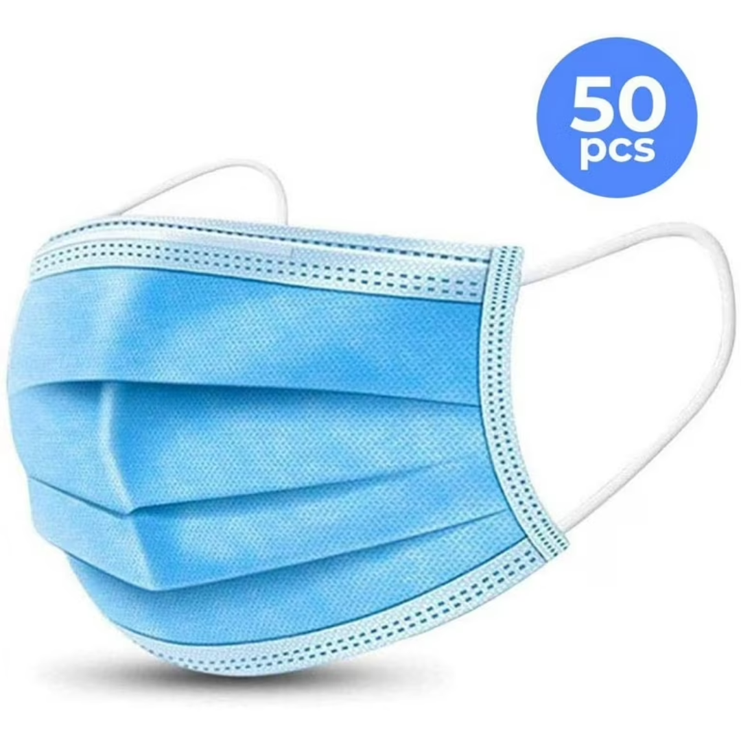 3 Ply Disposable Face Masks Pack of 50 USA Trusted PPE