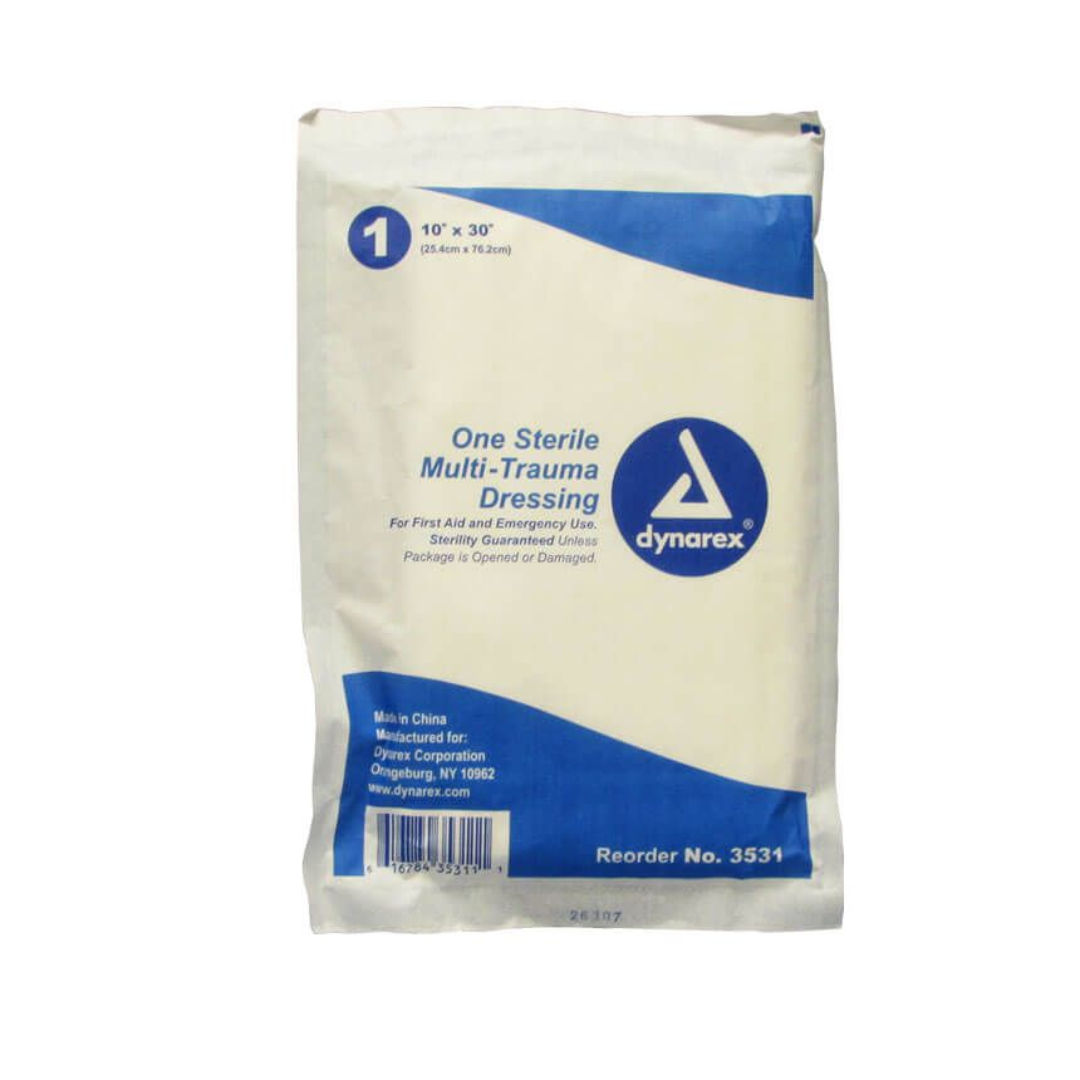 Dynarex MultiTrauma Dressing 10x30 Fast Absorbency USA