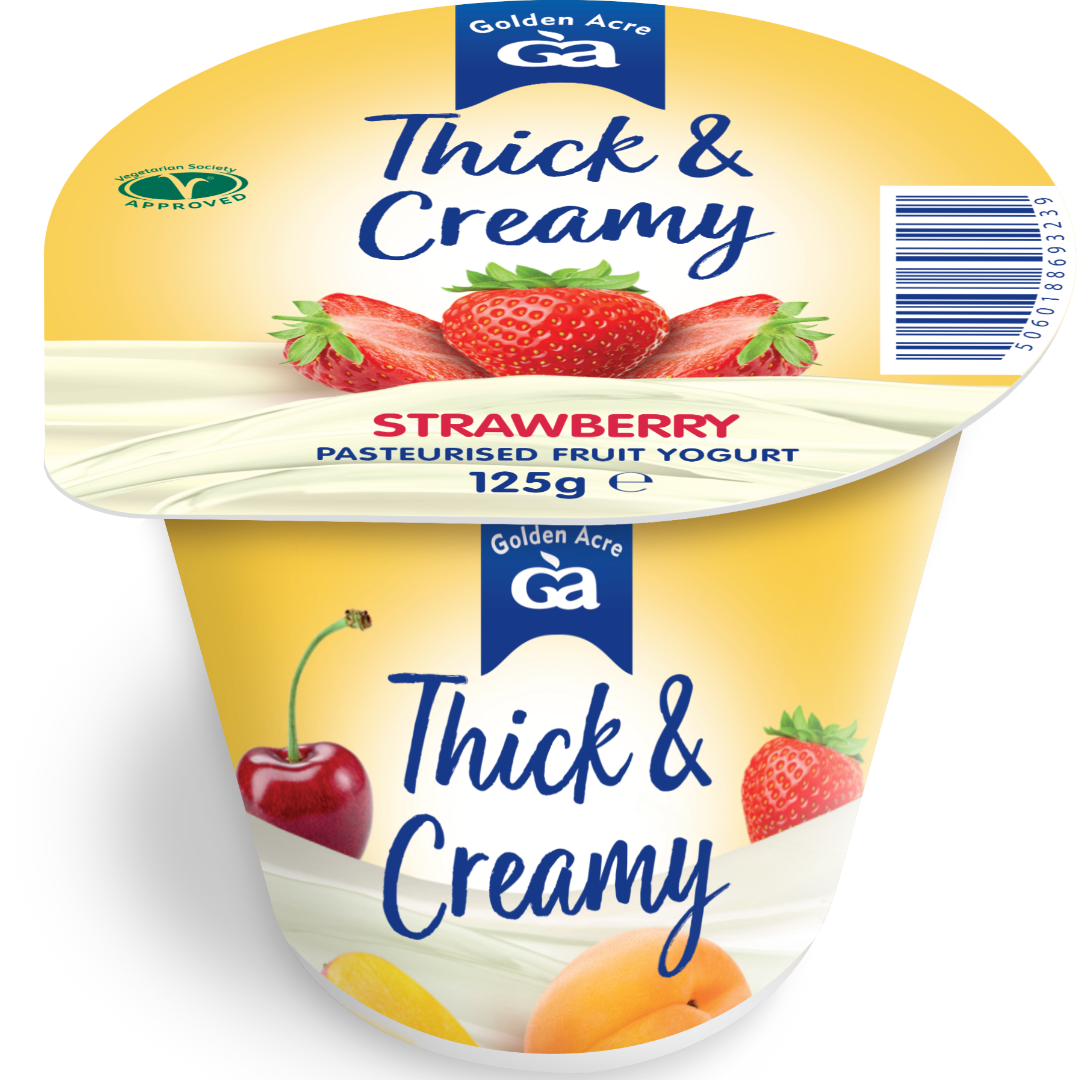 Golden Acre Strawberry Yoghurt 150g UK Dairy Treat