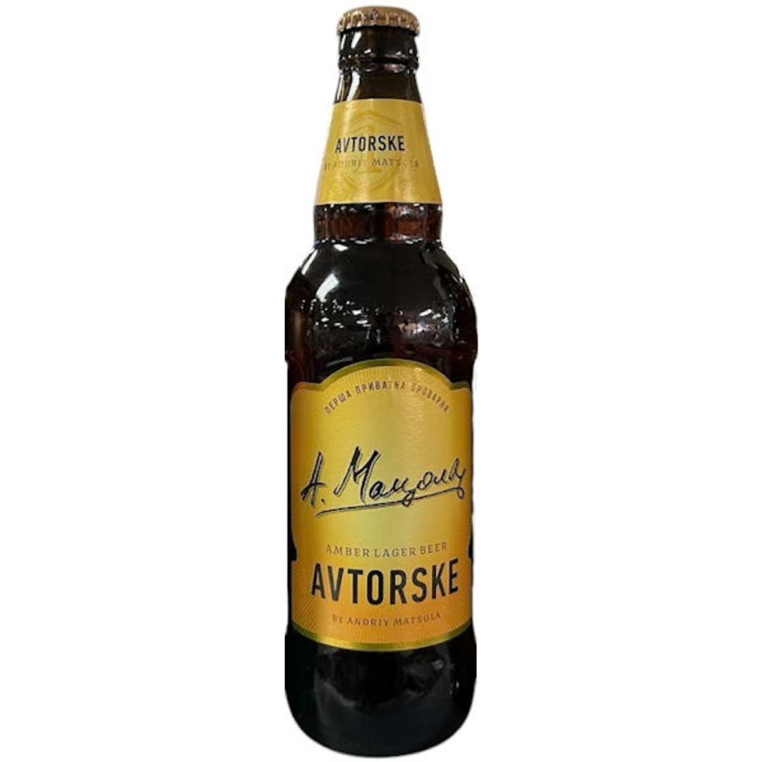 Avtorske Amber Lager 500ml Ukrainian Beer USA