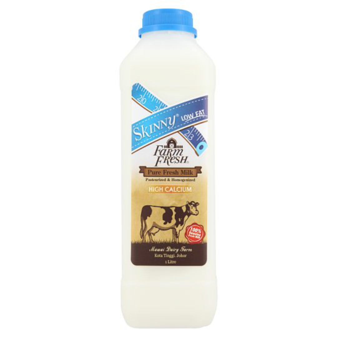 Farm Fresh Skinny Low Fat Milk 1L Dairy Malaysia