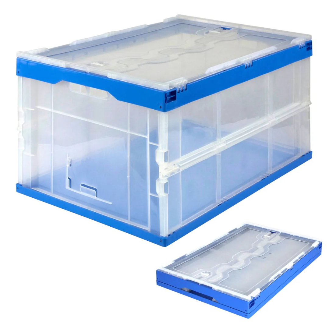 Folding Plastic Storage Crates USA Space Saving