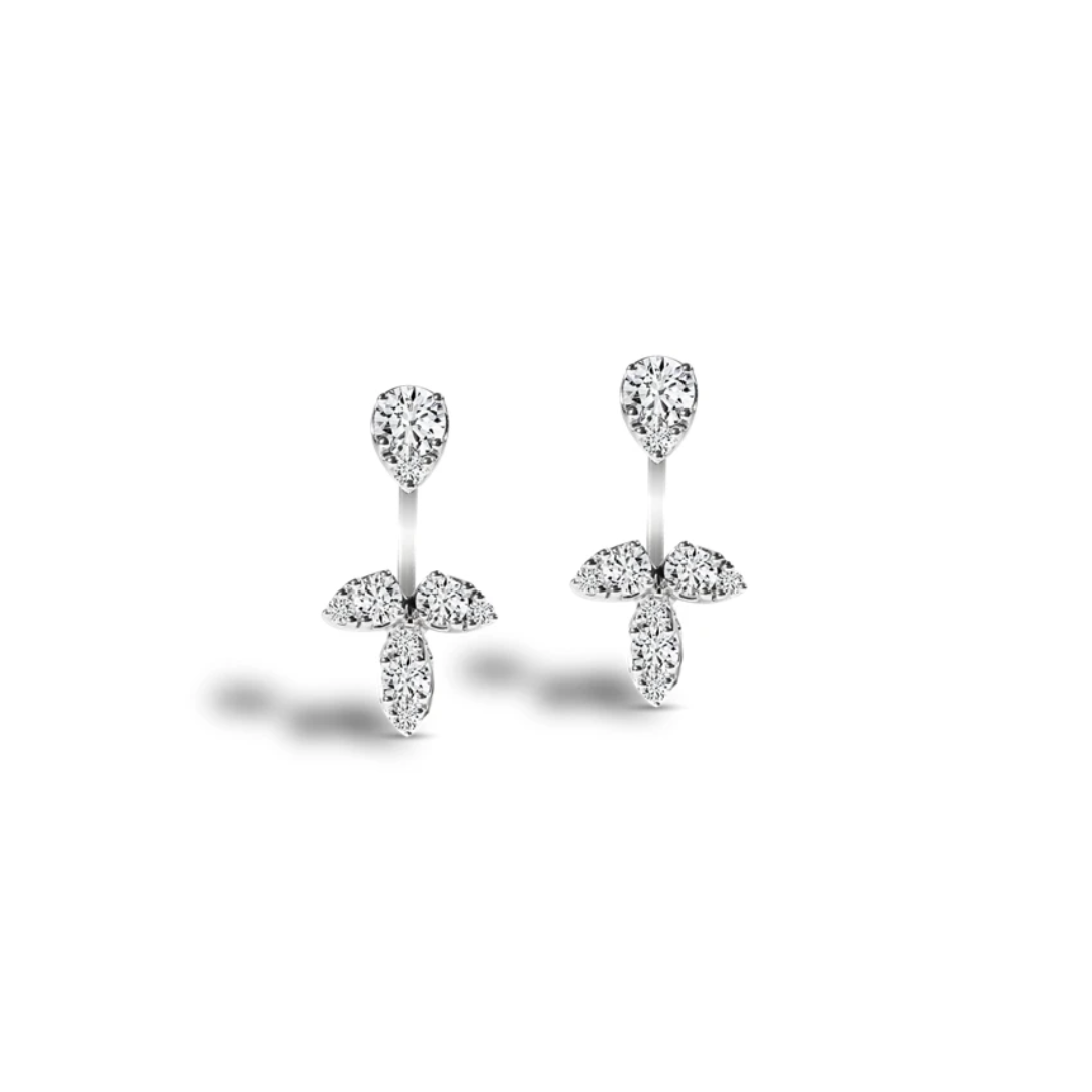 18k White Gold Diamond Stud Earrings USA Special