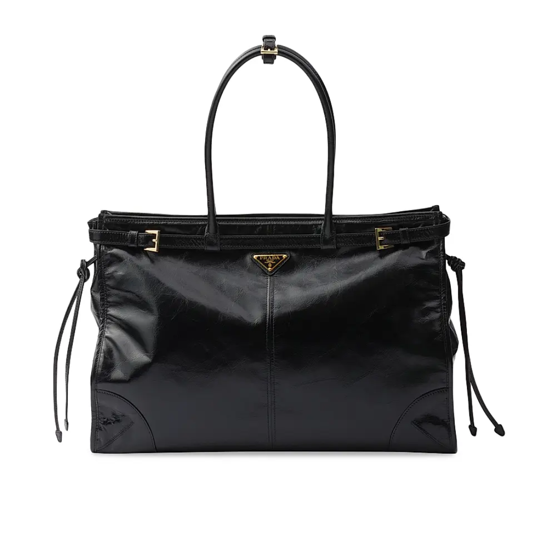 Prada Bonnie Large Leather Tote Bag Elegant Everyday Use