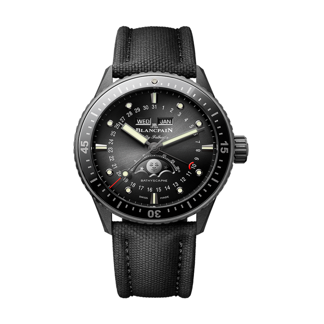 Bathyscaphe Ceramic Sail Canvas Luxury Men's Automatic Watch