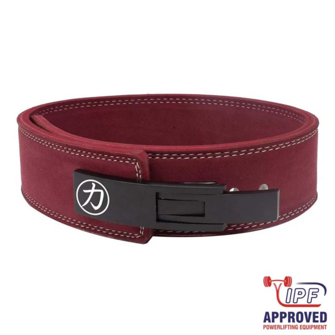 10mm Lever Sports Belt 3" Wide Wine Red IPF Approved