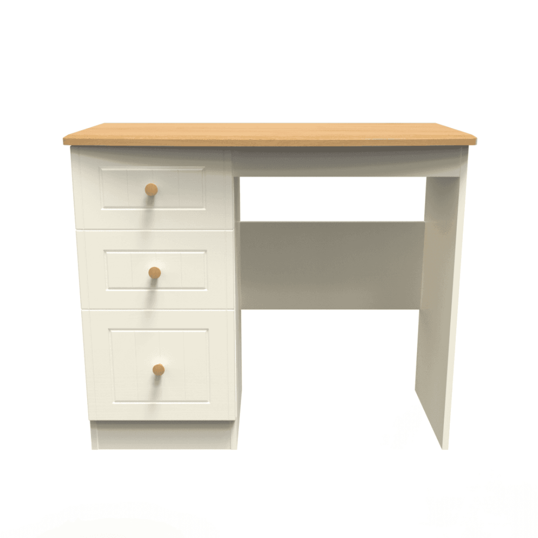 Hampton Computer Desk Cream Oak Sleek Finish