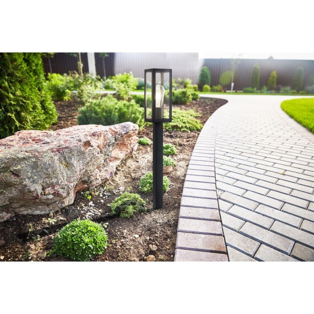 BOX Outdoor Lighting Head Post Bollard Matte Black