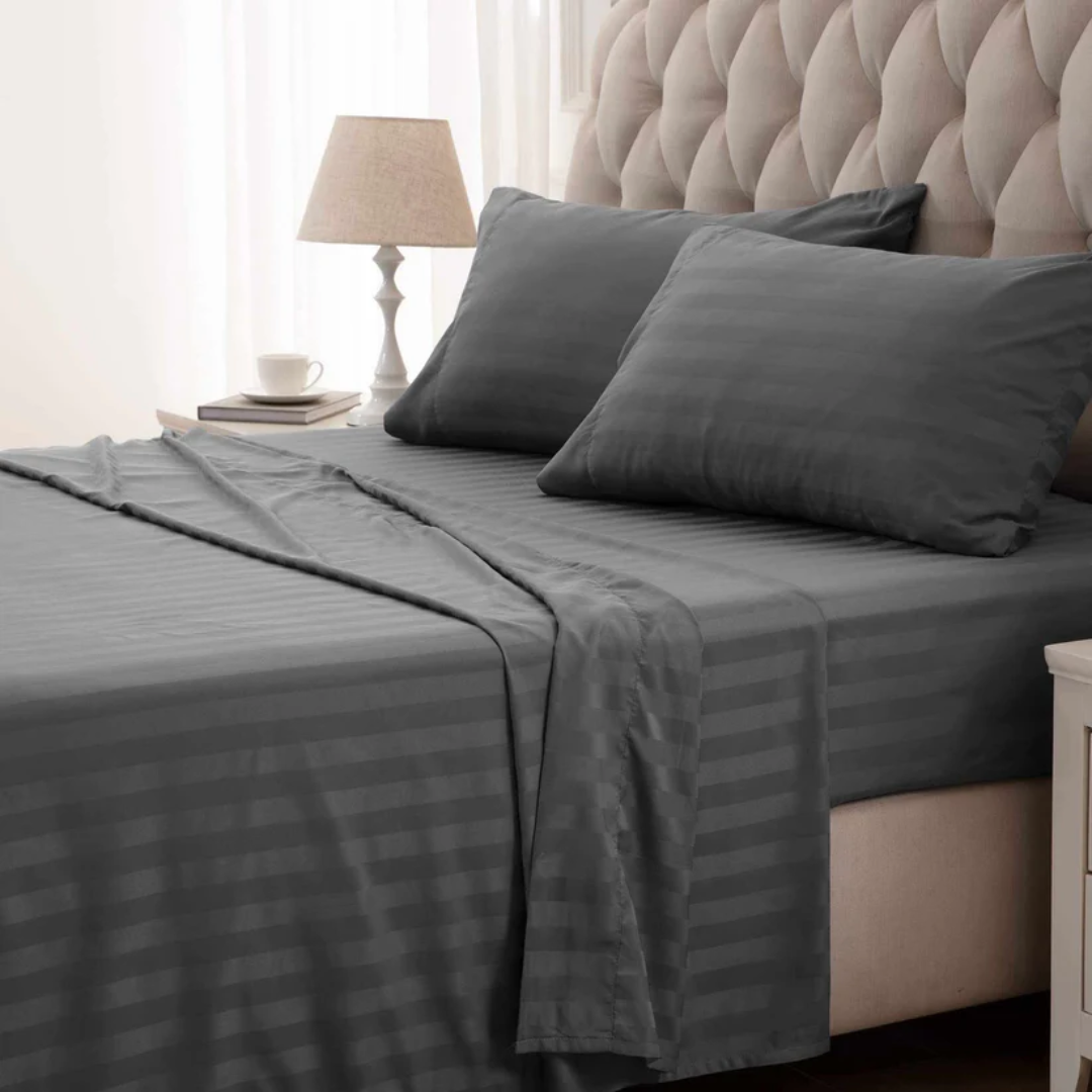 Polyester Budget Bedding Set With Pillow Cases