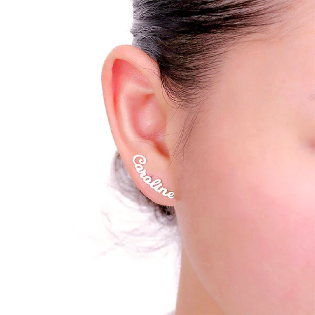 Personalized Custom Name Earrings Stud Online