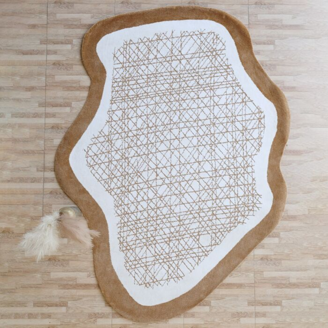 Novara Shape White Beige Washable Rug CMN 90 Online