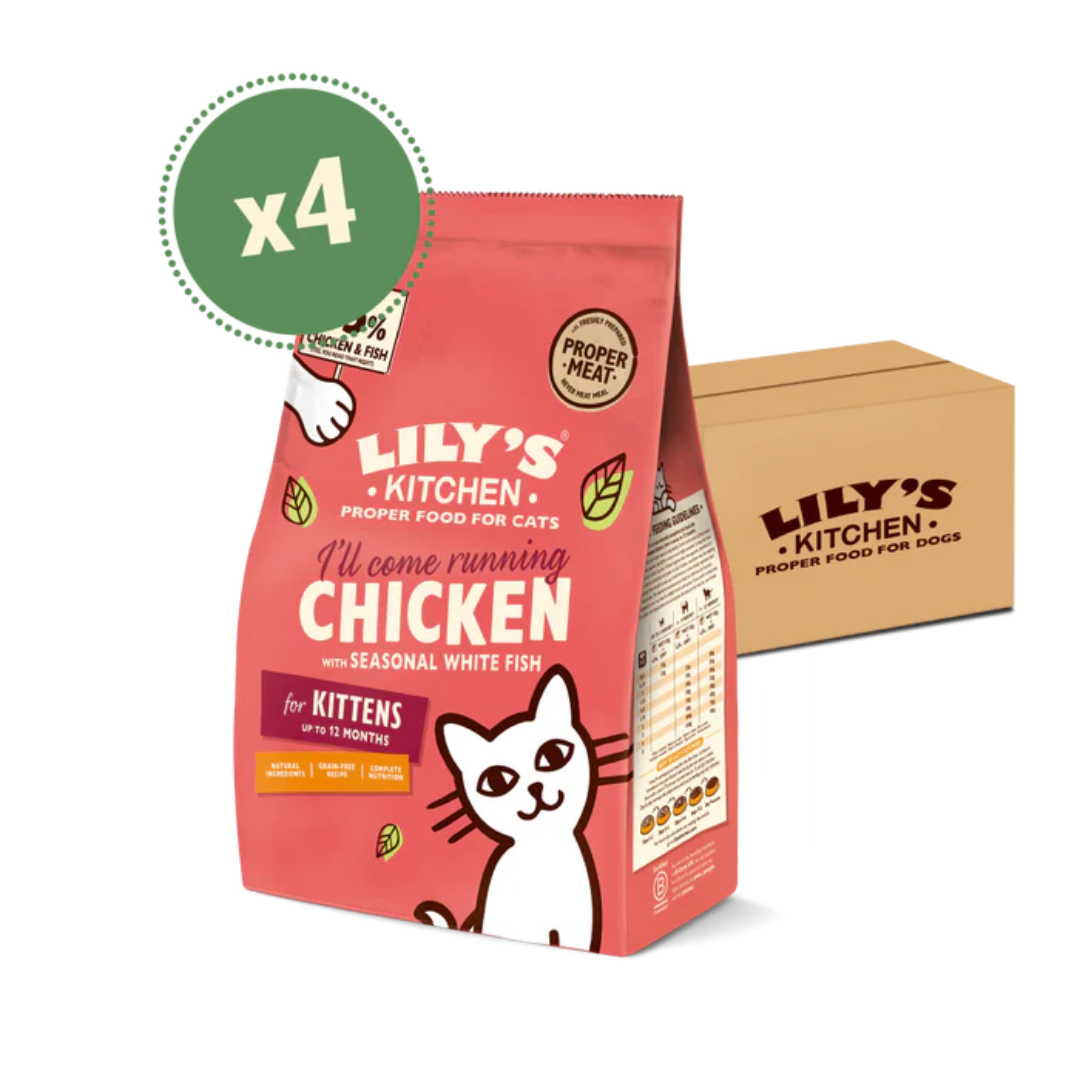 Chicken With White Fish Dry Kitten Food 4x800g