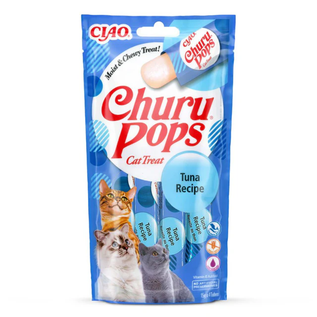 Churu Pops Tuna Soft Chews For Cats 4x15g