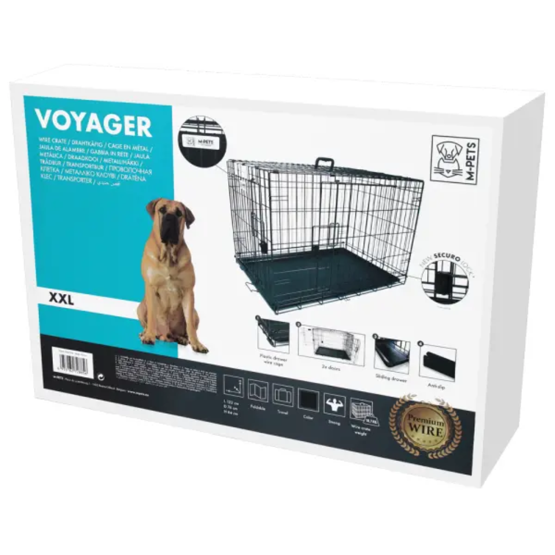 Durable M-PETS Voyager Wire Crate For Dogs