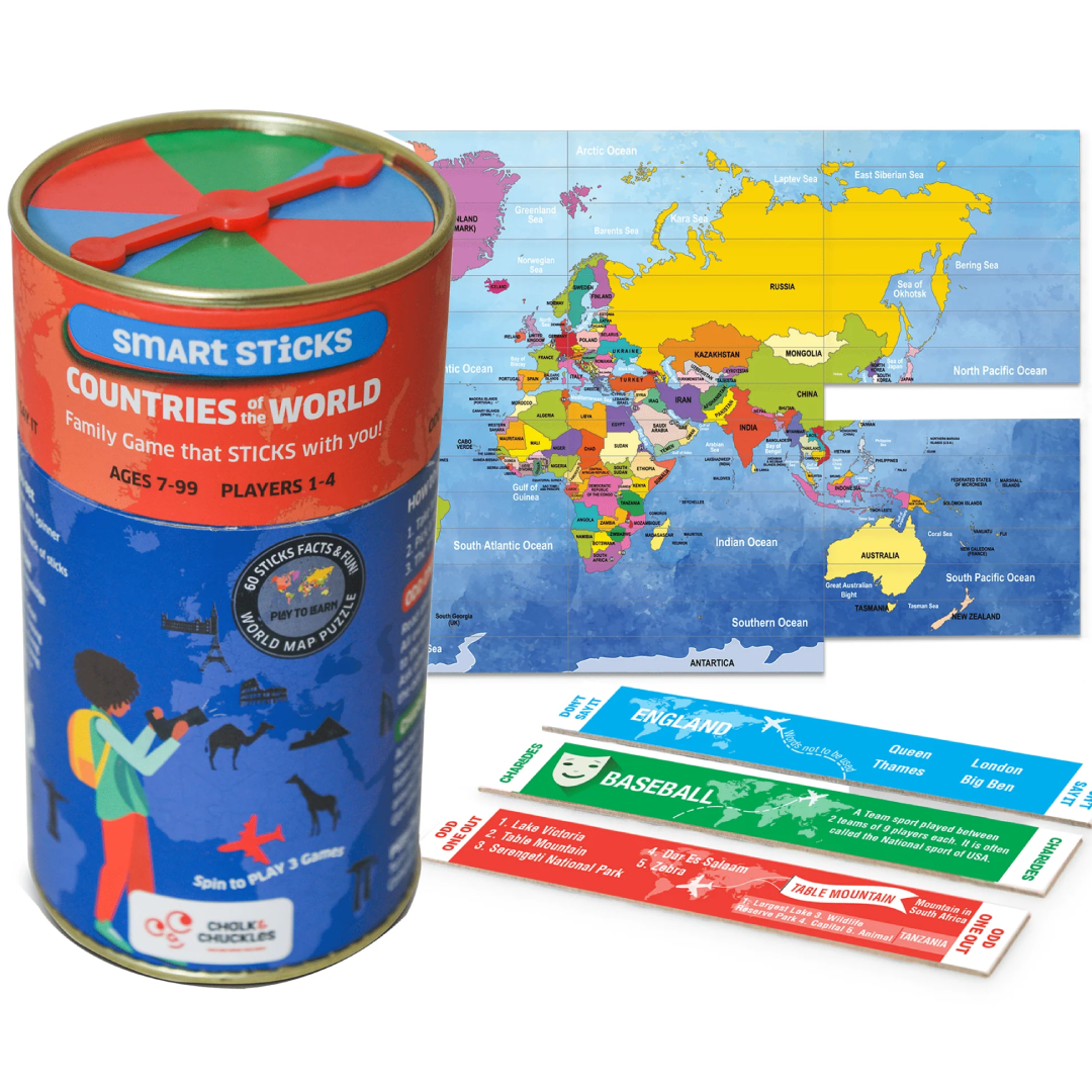 Chalk & Chuckles Smart Sticks Countries History Game