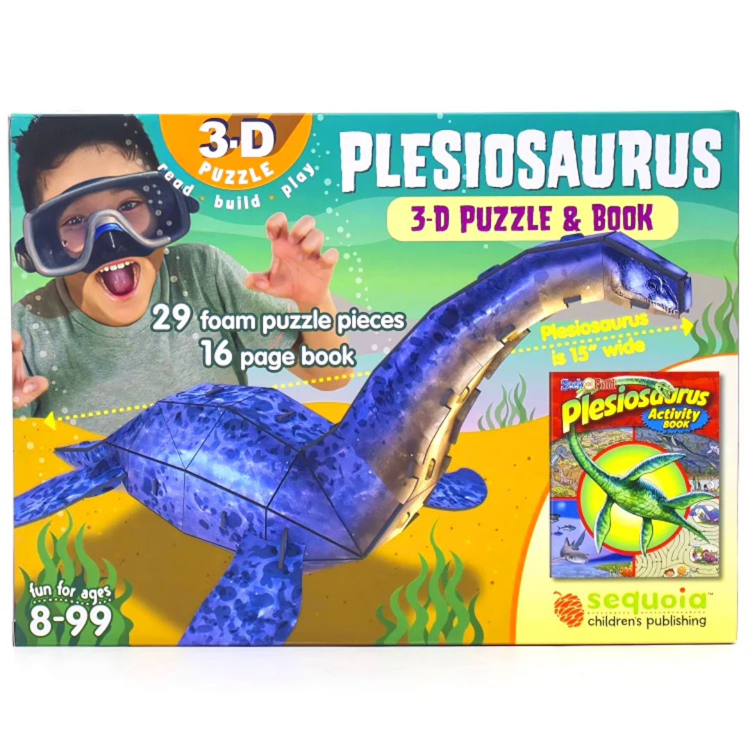 3D Puzzle & Book Plesiosaurus Animal Fun Learning Kit