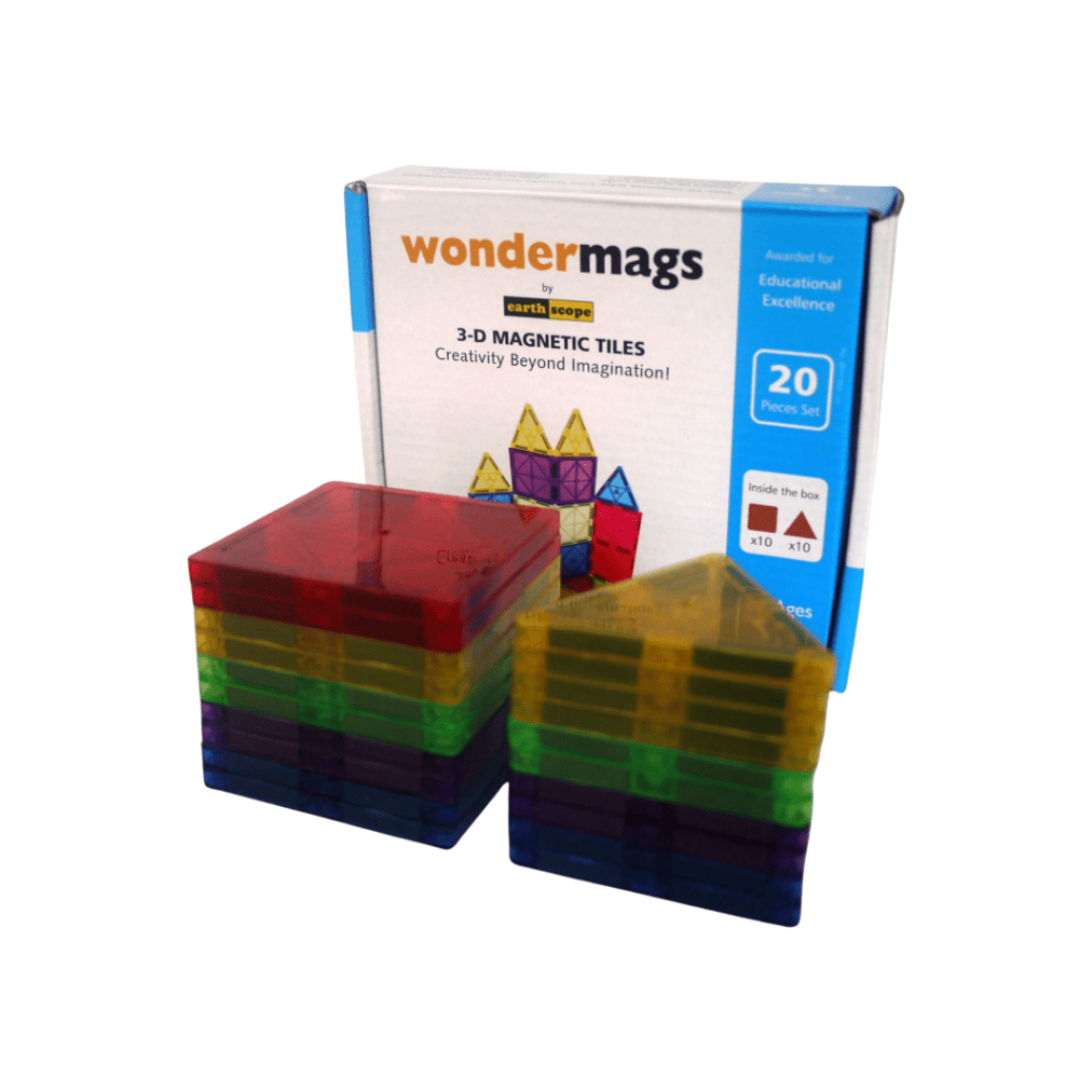 WonderMags 20 3D Magnetic Tiles Box Of 20