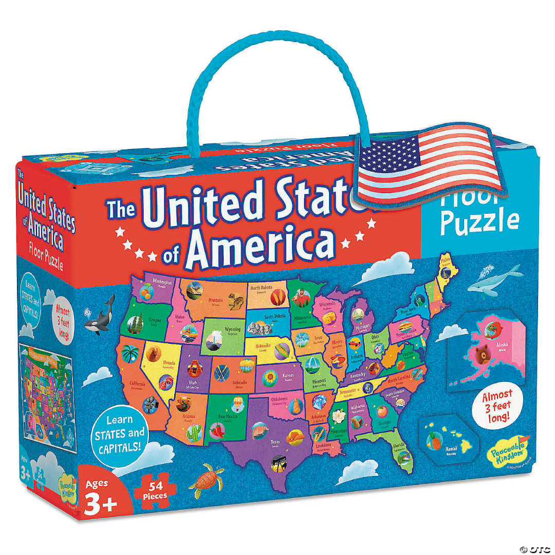USA Floor Puzzle History And Geography Game Kit