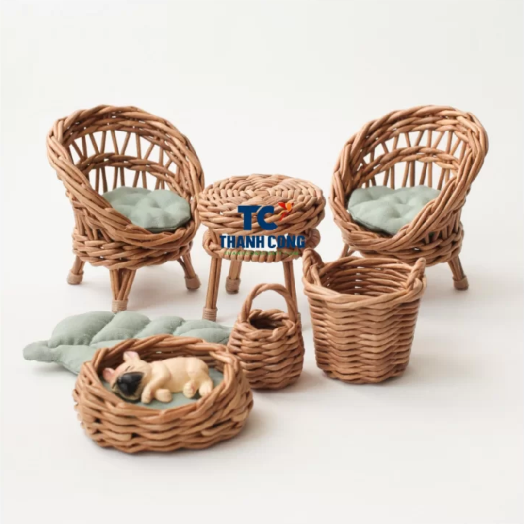 Rattan Kid Dollhouse Furniture TCRTO 9007 Collection