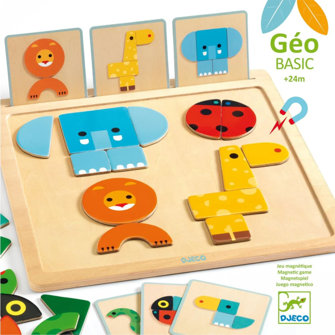 GeoBasic Magnetic 3D Puzzle Wooden Game For Kids