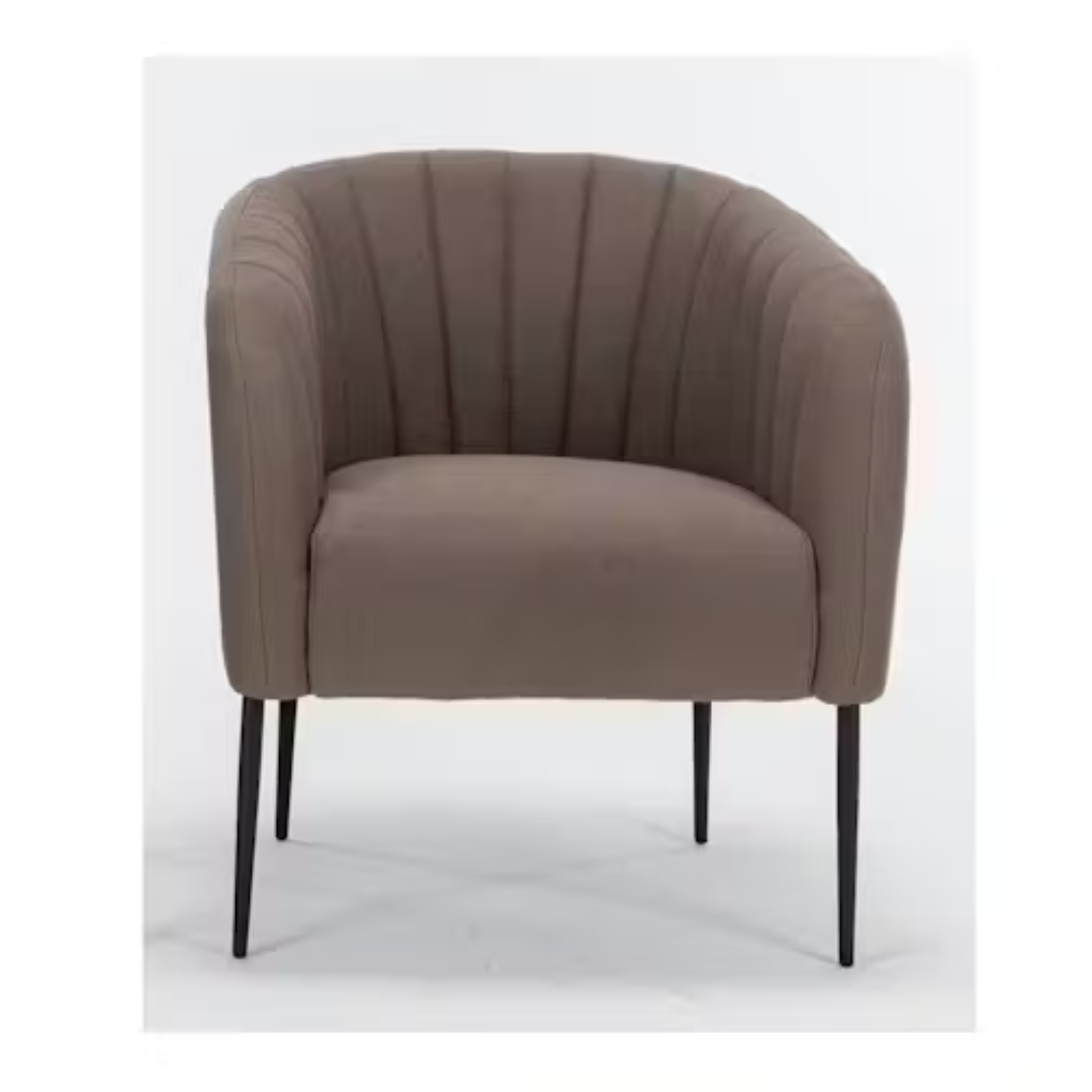 Duffy Fabric Lounge Arm Chair Dark Beige Comfort
