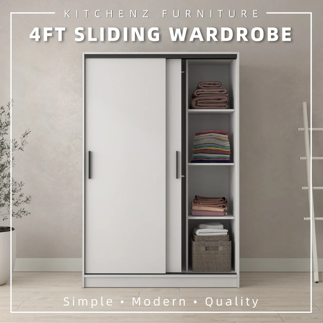 4X6Ft Sliding Anti Jump Wardrobe Storage Cabinet For Home
