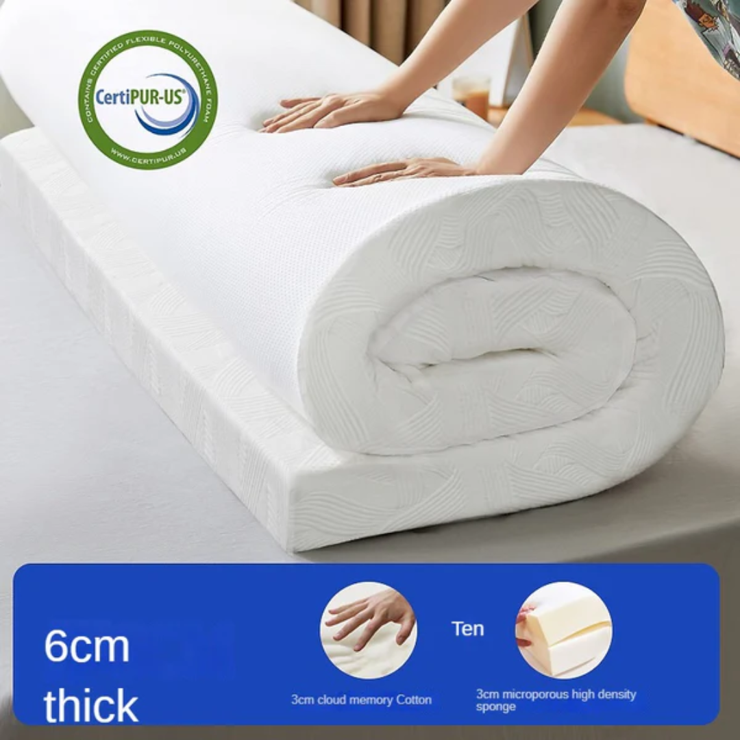 Slow Rebound Thin Mattress 6cm 8cm for Pressure-Free Sleep