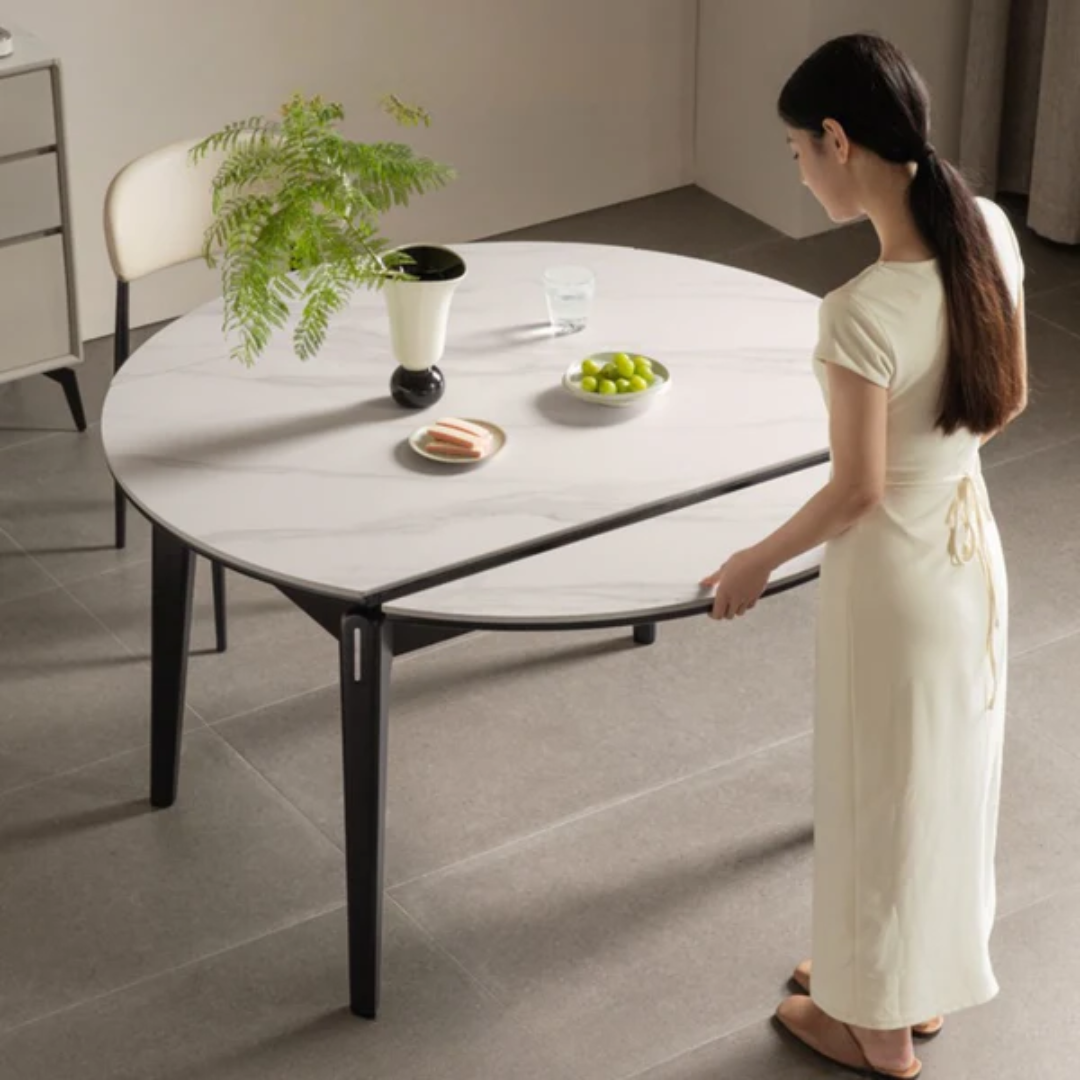 Rubberwood Round Dining Table for Modern Elegant Dining