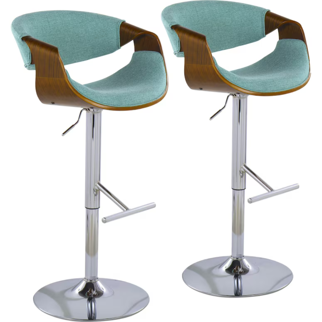 Leo Set of 2 Adjustable Bar Stools for Flexible Counter Seating