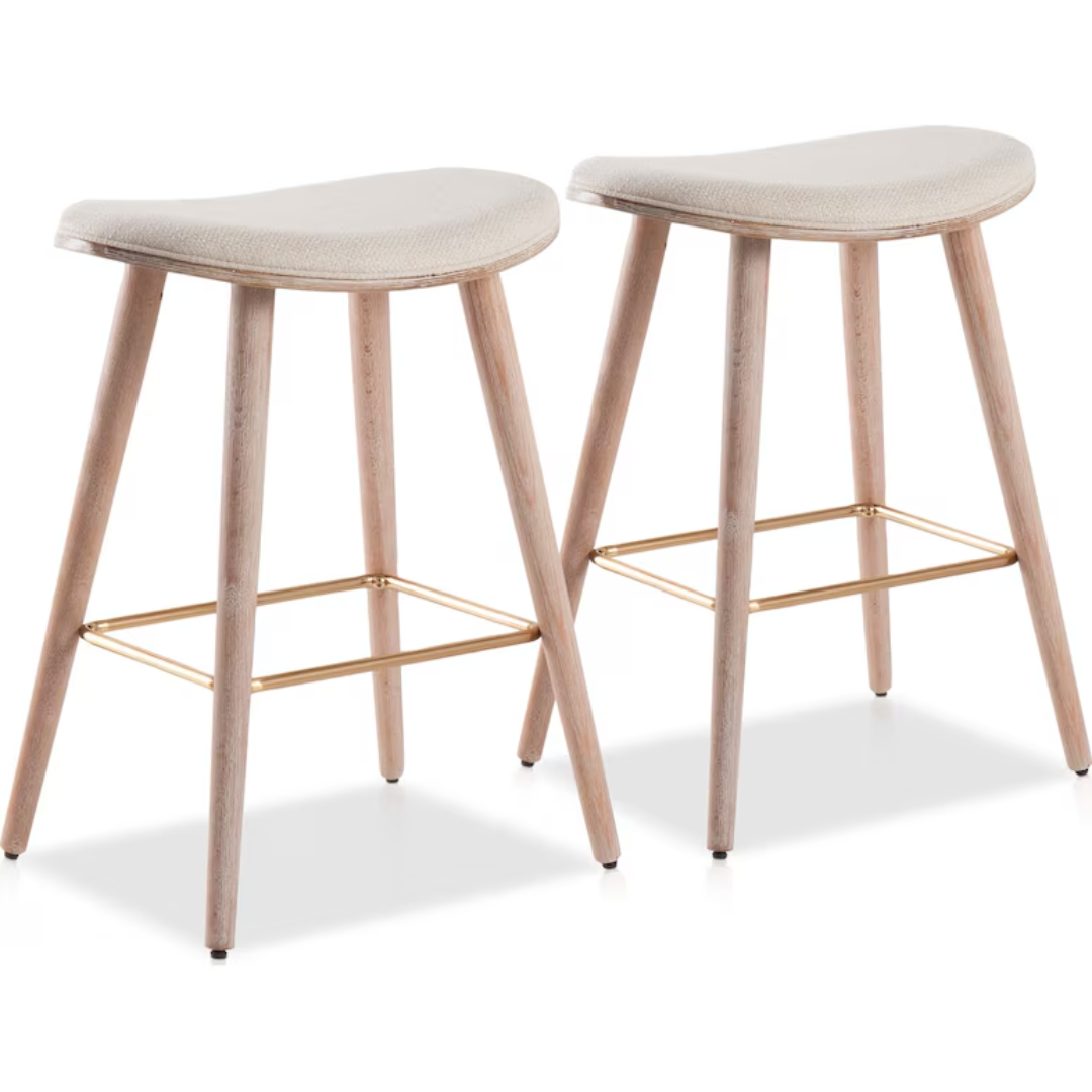 Novak Set of 2 Backless Counter Stools for Sleek Dining Spaces