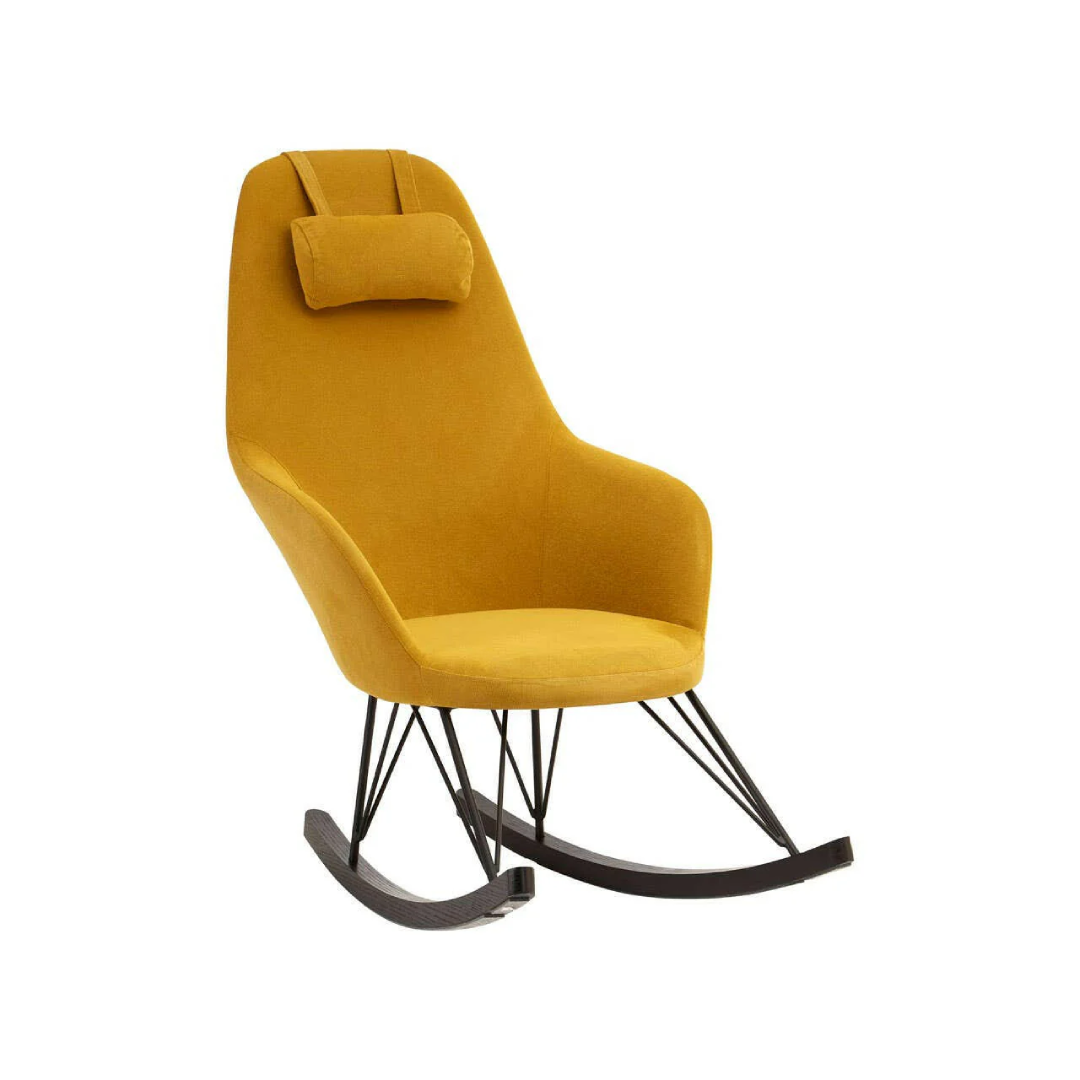 Kolding Yellow Rocking Chair for Cozy Reading Relaxation