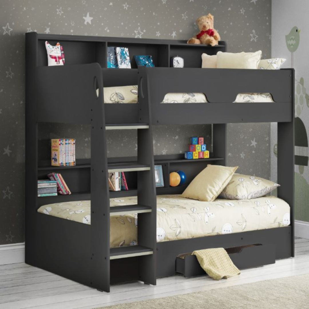 Orion Anthracite Bunk Bed 3ft Frame for Smart Space Saving