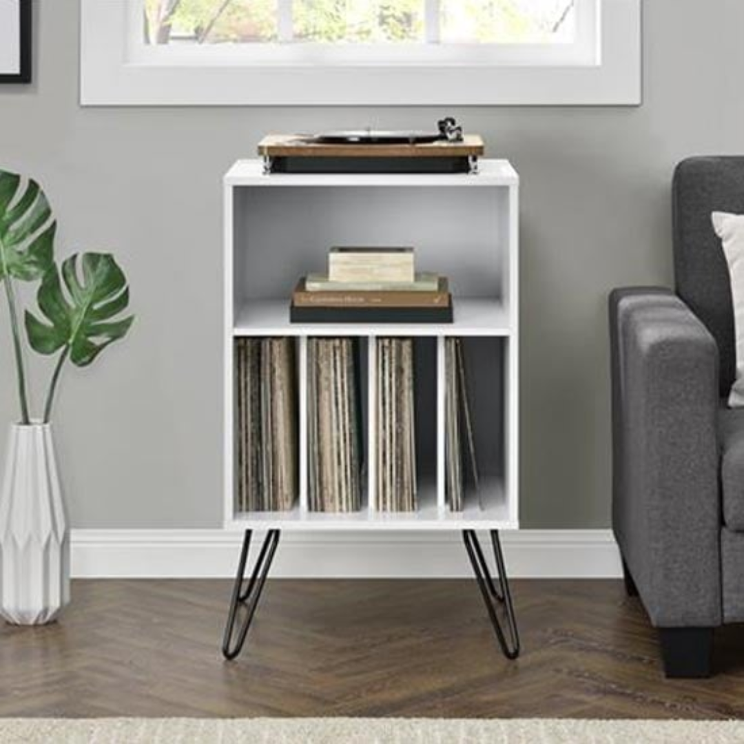 Catoosa Wooden Office Shelving Cabinet White with 2 Open Tiers