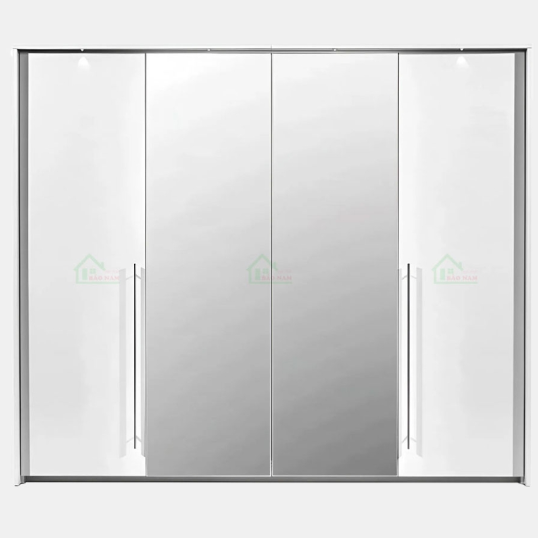 White MDF Free Standing Wardrobe TA70 for Elegant Storage