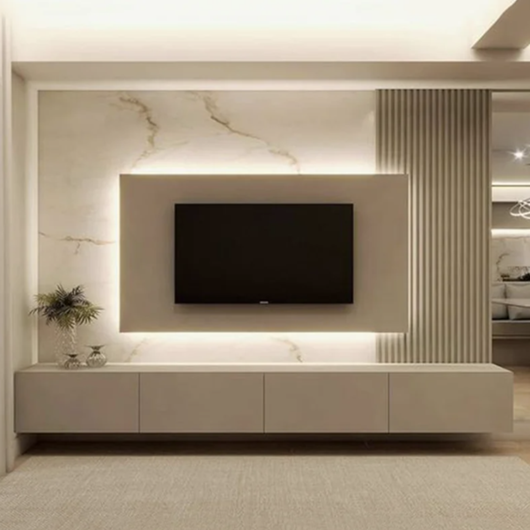 Aspect Wall TV Console Unit for Modern Streaming Setup Style