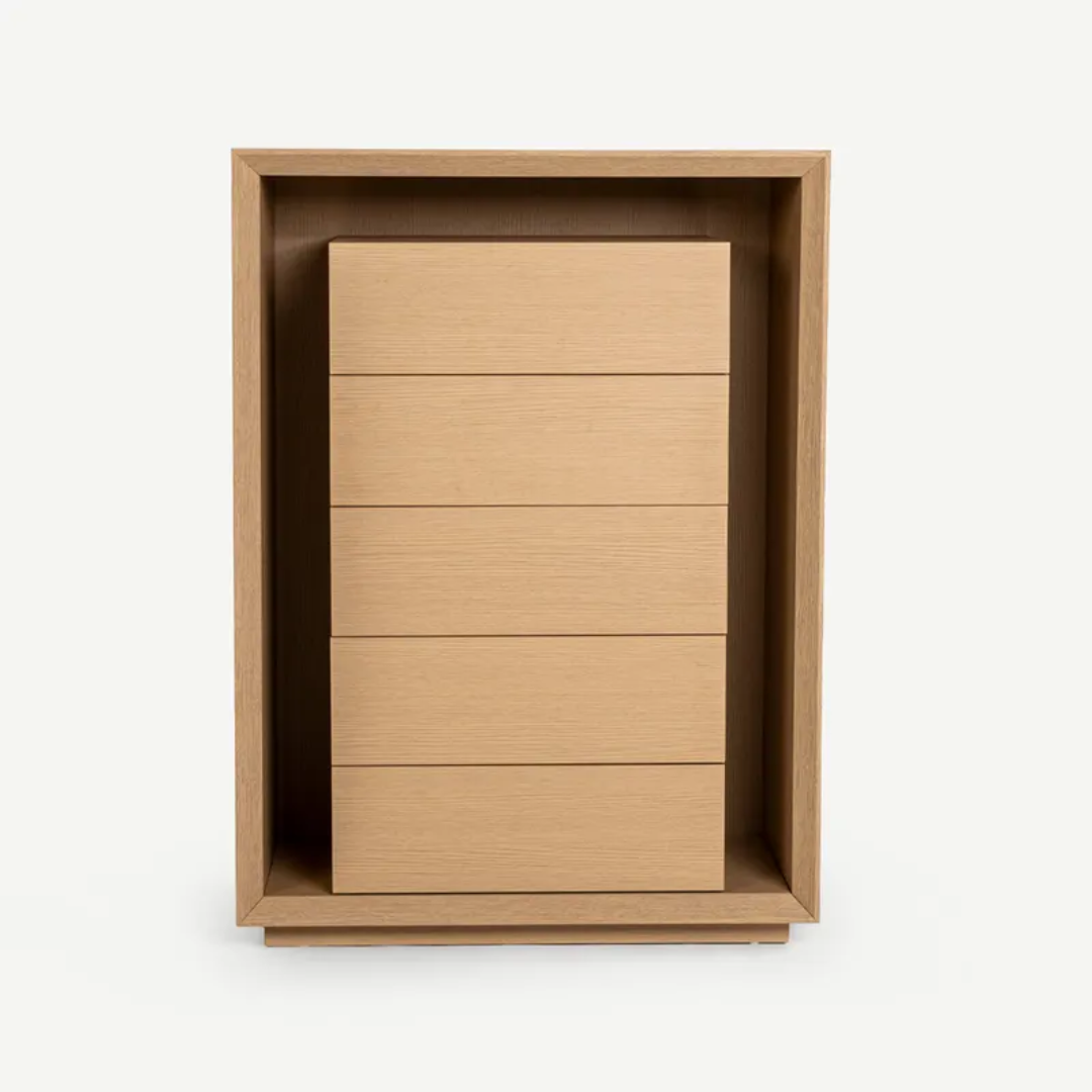 Piastri 5 Drawer Natural Chest for Stylish Organization