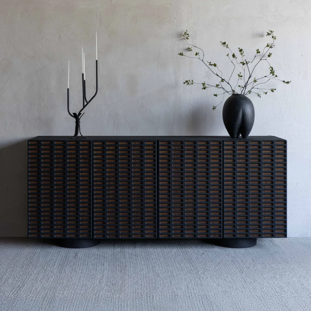 Akari Modern Storage Buffet Black Sideboard for Modern Homes