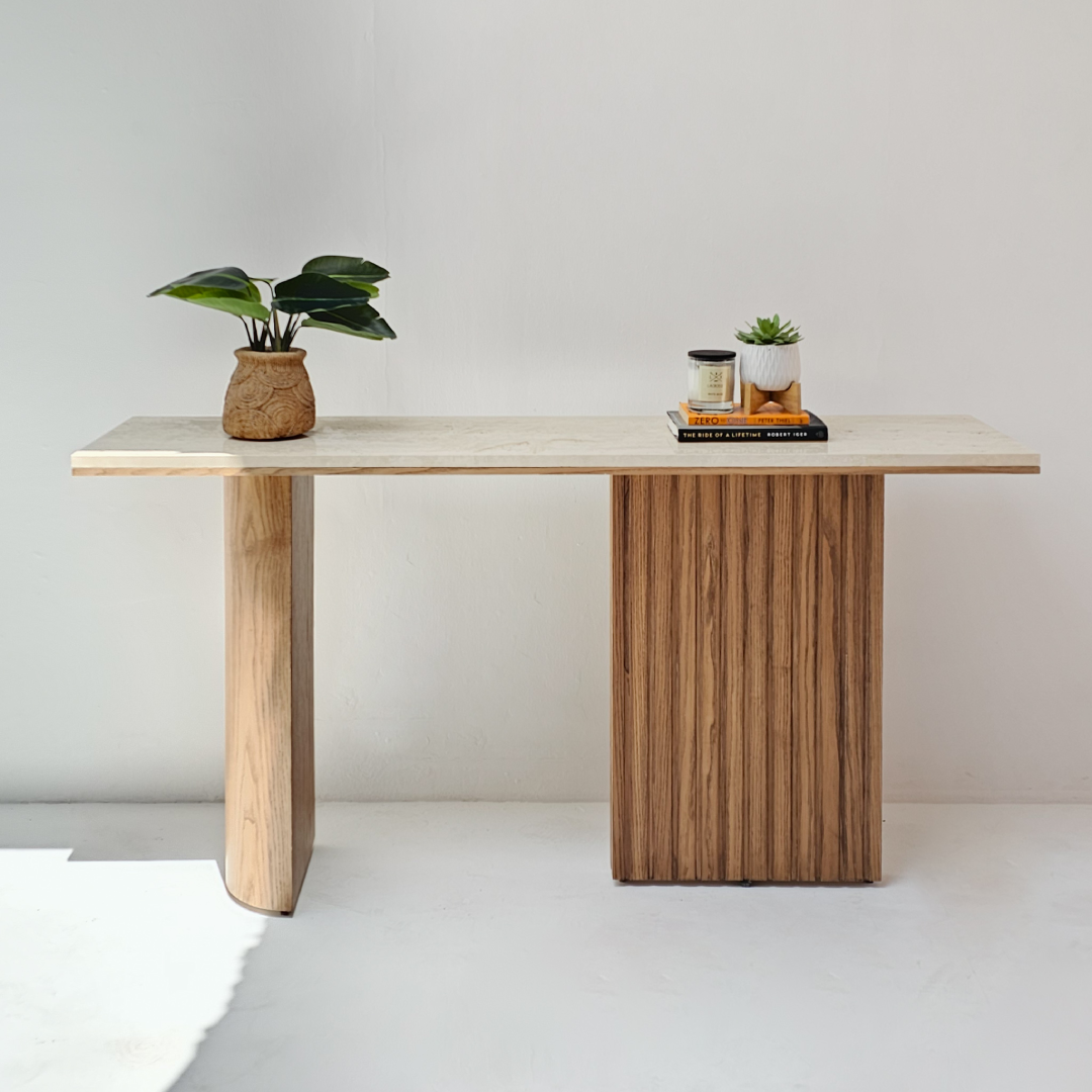Reko Console Table for Contemporary Entryway Decor Styling
