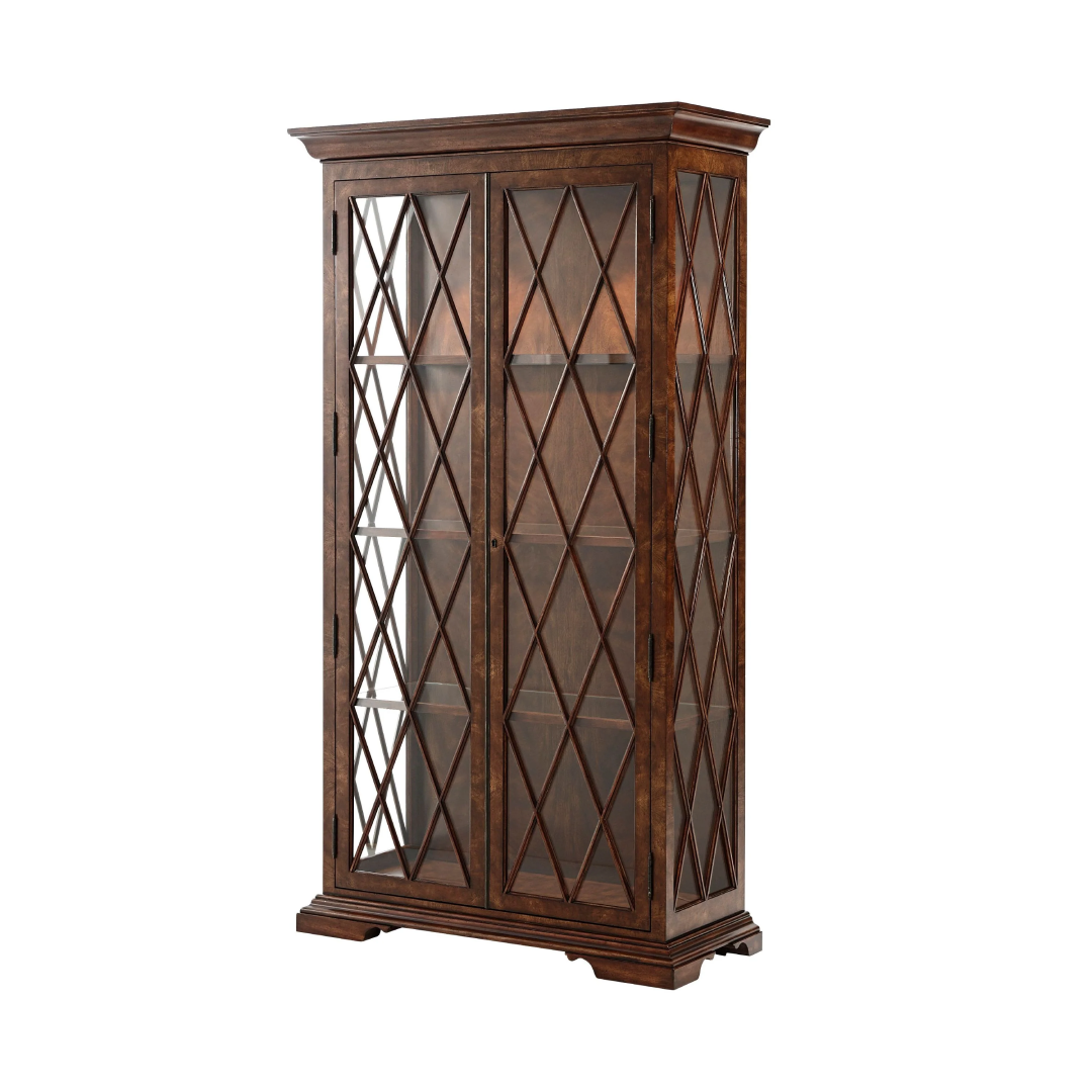 Brooksby Curio Glass Door Cabinet for Elegant Display Needs