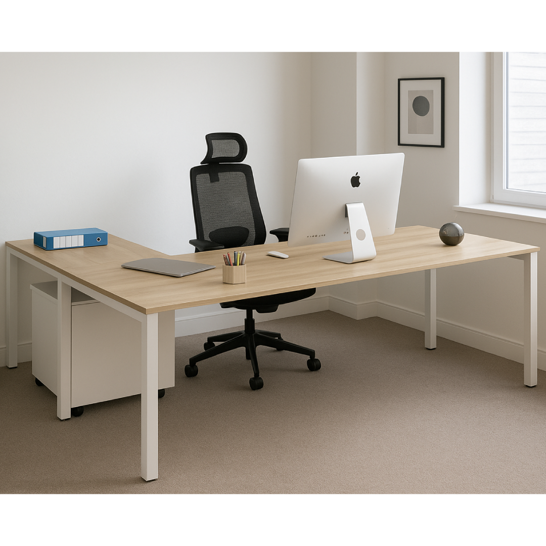 BELLA Corner L-Desk for Space-Smart Modern Office Workflows