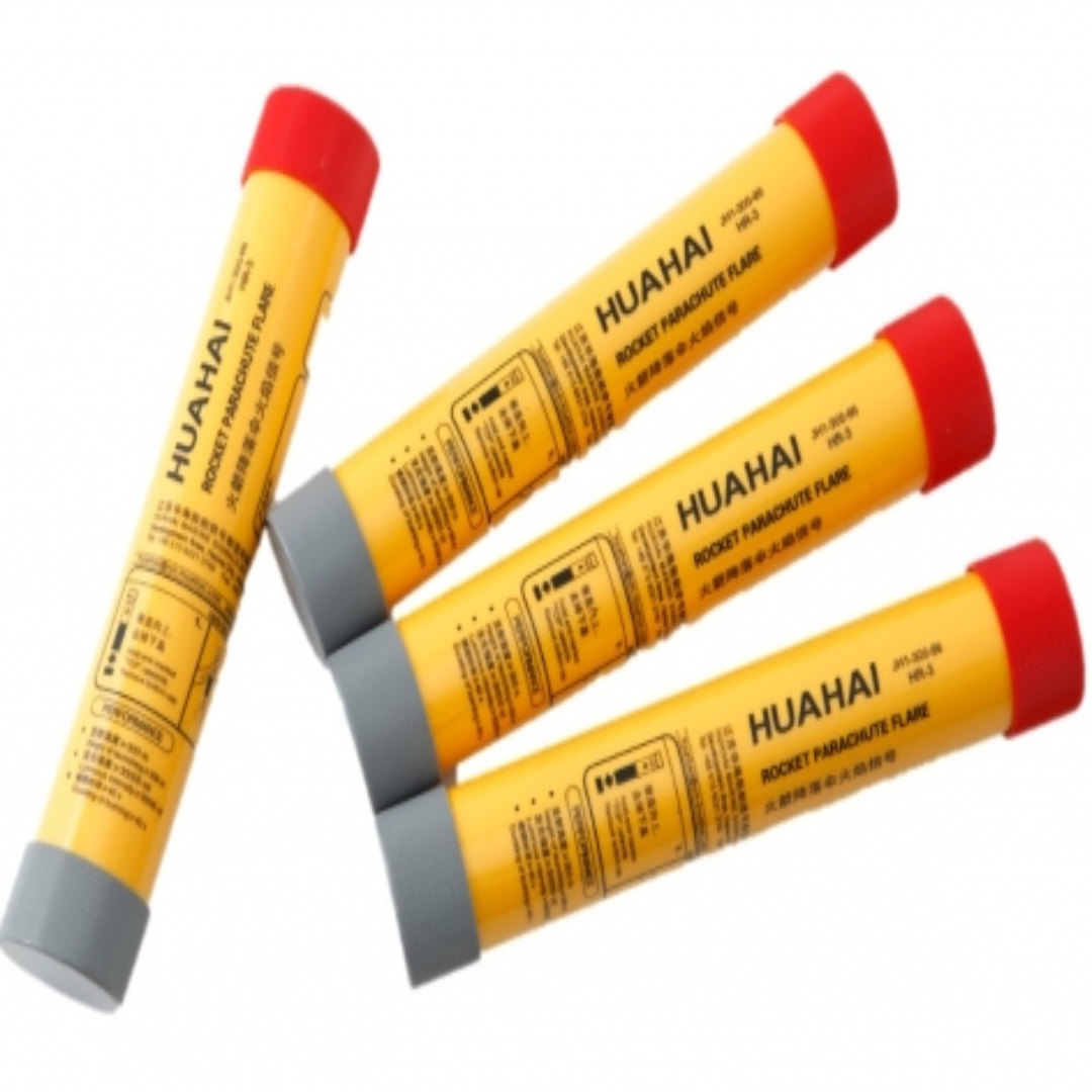 Rocket Parachute Aerial Flares for Long-Range Distress Visibility