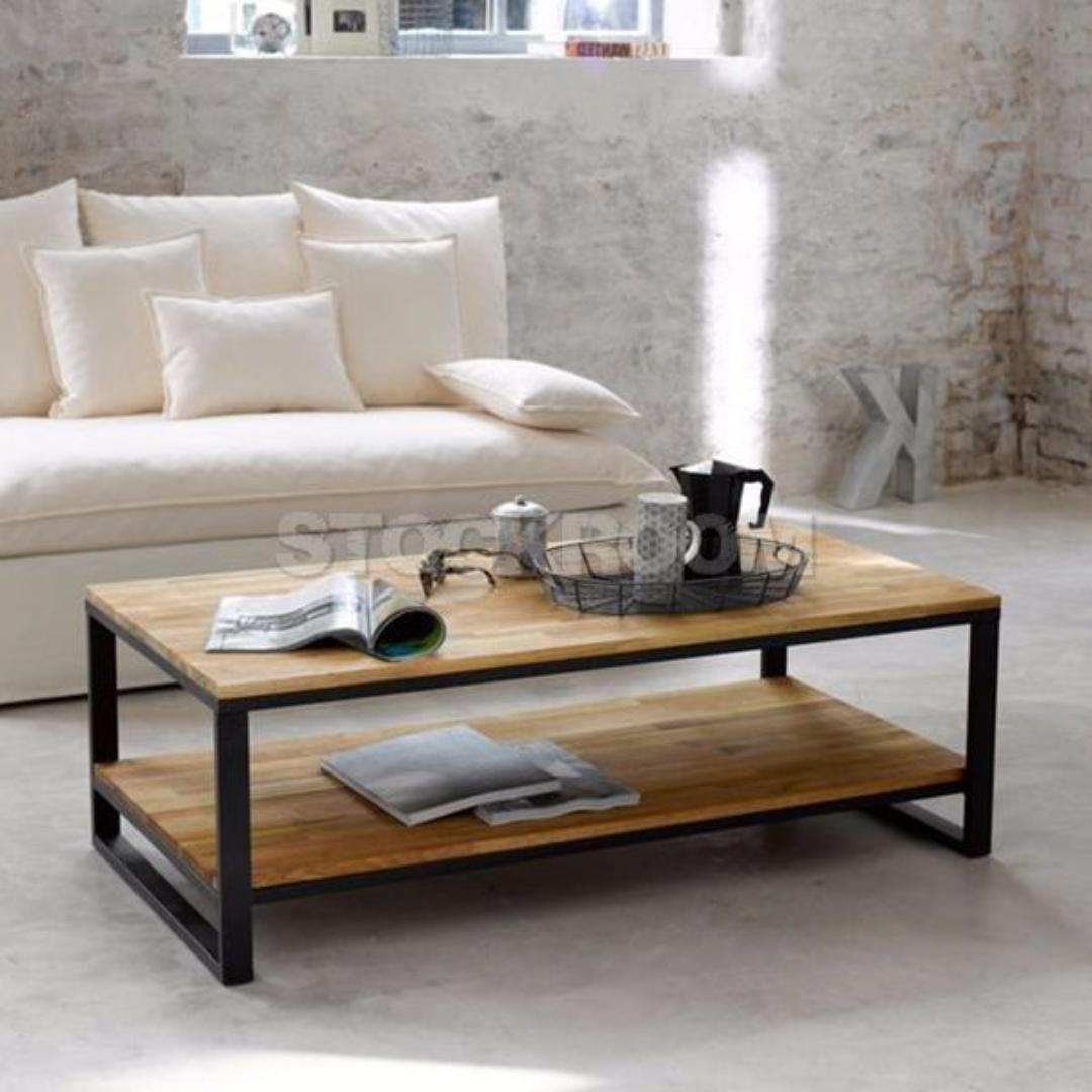 Caden Solid Wood Coffee Table for Industrial Project Supply