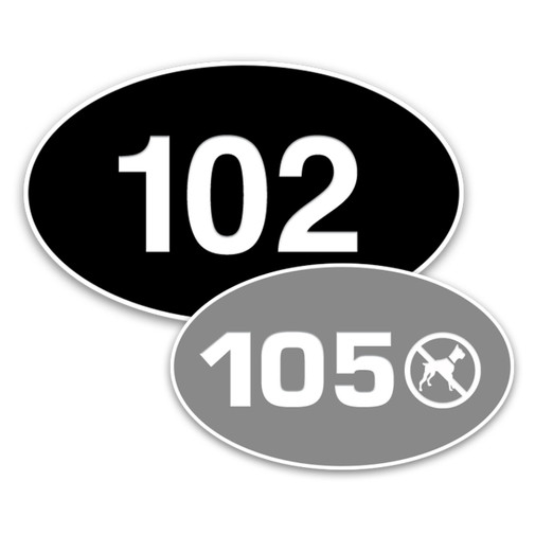 Engraved Plastic Door Number Signs for Hotel Trade Use