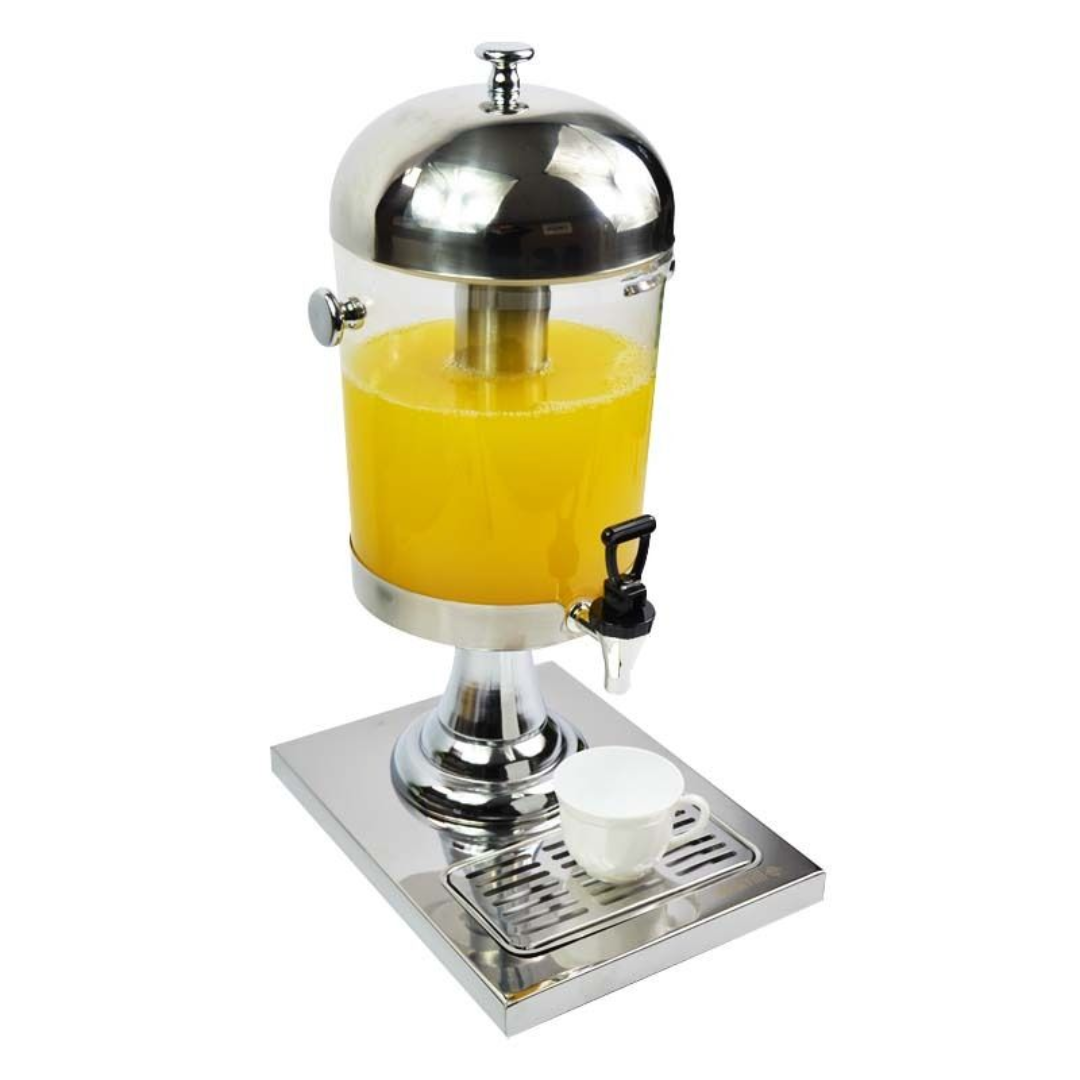 Single Juice Dispenser 8 Litre with Drip Tray for HoReCa Use
