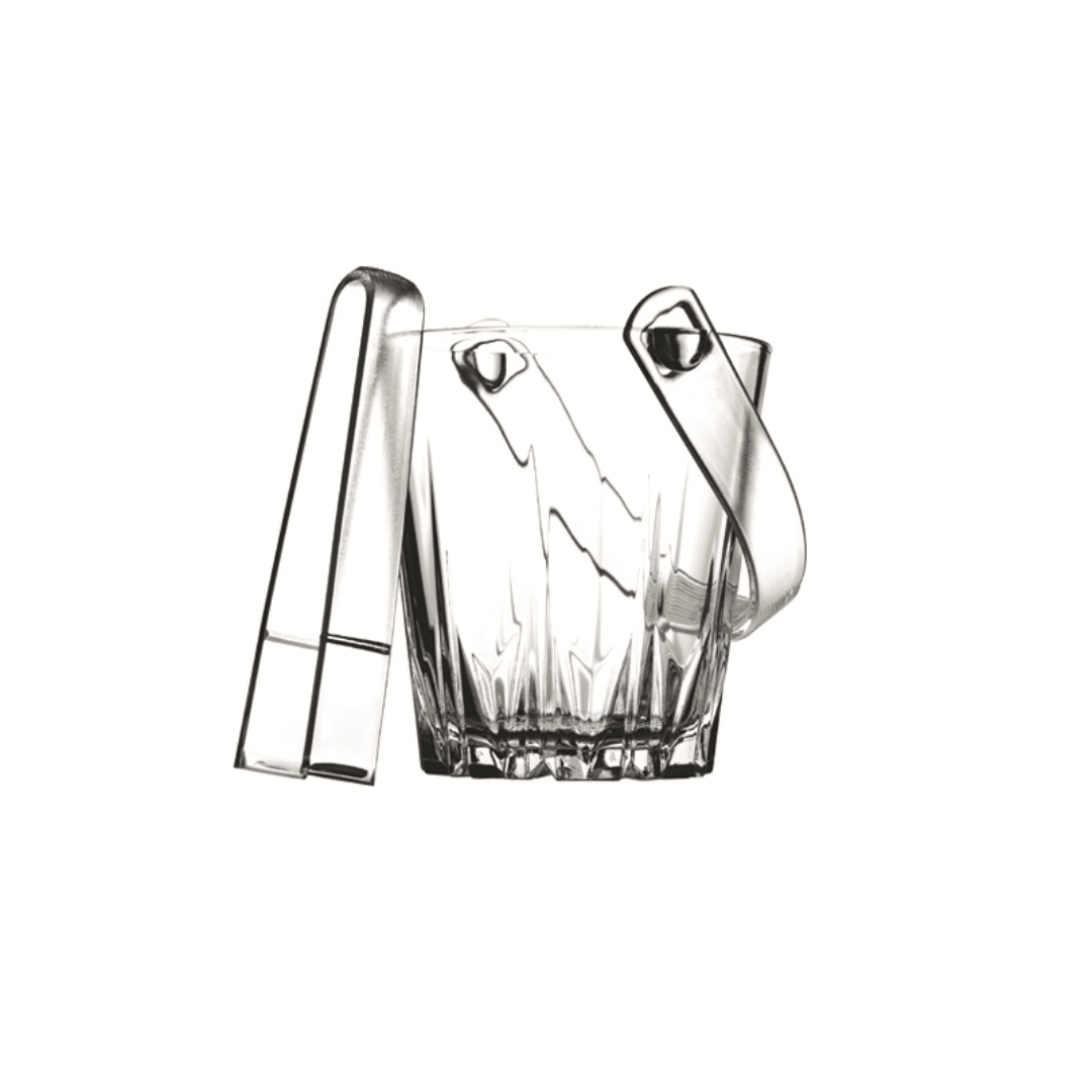 Karat Glass Ice Bucket with Tongs for Bar Service Export