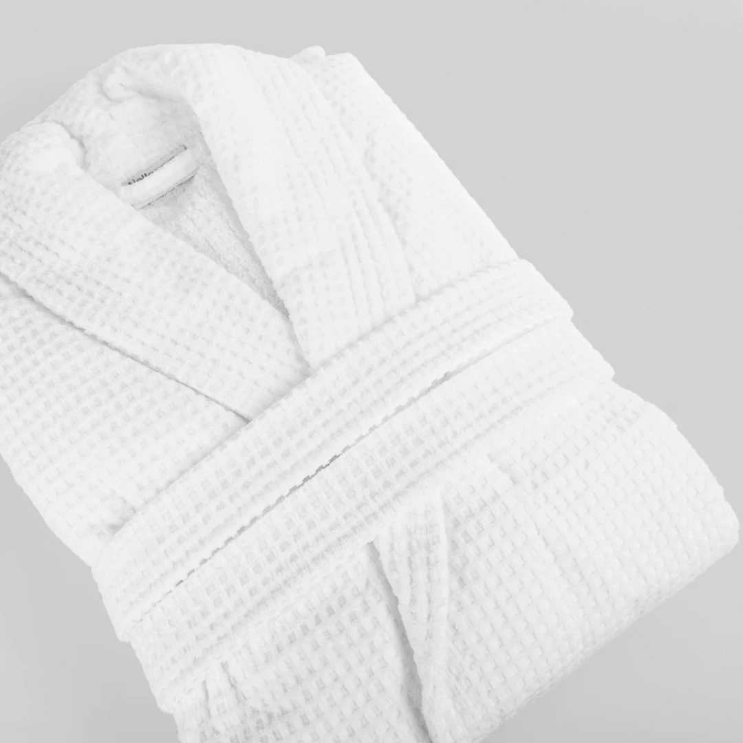 Waffle Velour Spa Robe for Premium Hotel Operations